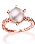 PERAL 2.0 | Elegante Natuurlijke Parel Ring Goud Verguld - Sterling Zilver 925 Verstelbaar 5-9
