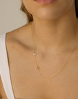 SIDEWAY PAVE INITIAAL | Aangepaste zijwaartse initiaal ketting