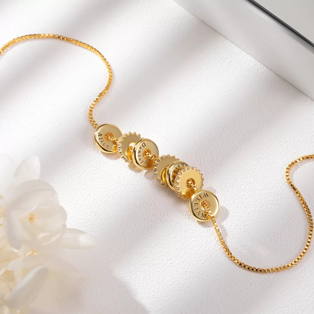 ARTYSIA | Personalized Name Family Beads Necklace for Mom