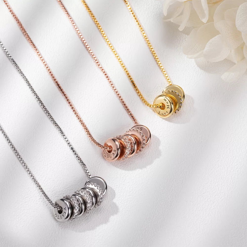 ARTYSIA | Personalized Name Family Beads Necklace for Mom
