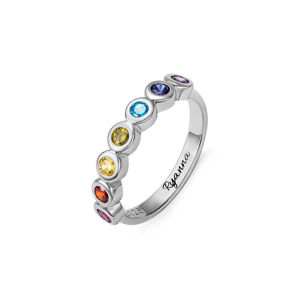 RAINBOW | Personalized Multistone Rainbow Ring