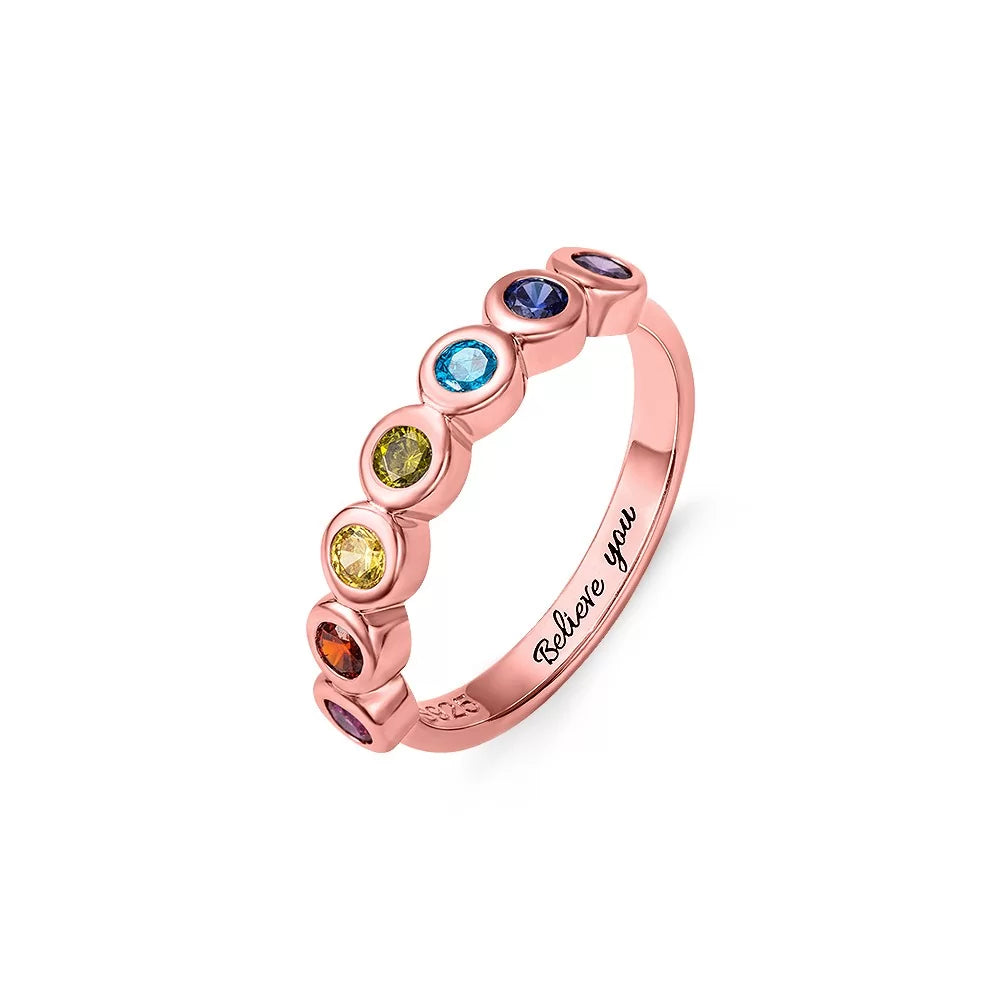 RAINBOW | Personalized Multistone Rainbow Ring