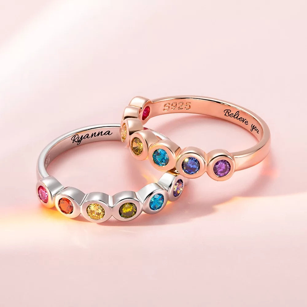 RAINBOW | Personalized Multistone Rainbow Ring