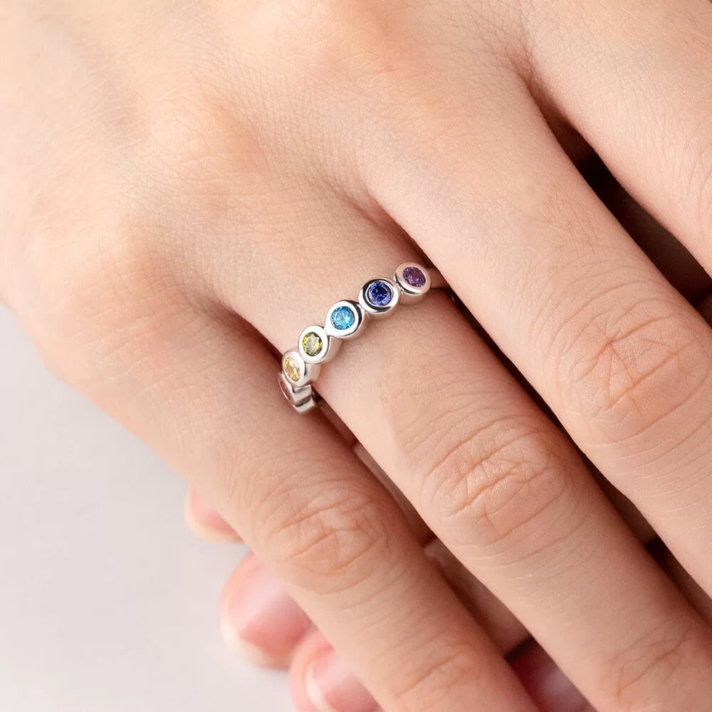 RAINBOW | Personalized Multistone Rainbow Ring