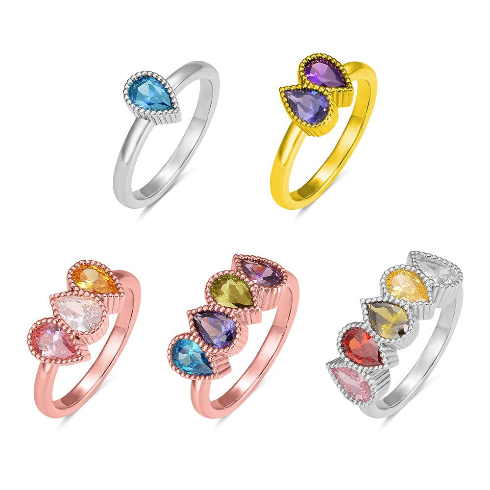 ARYEL | Personalized 1-5 Birthstones Ring