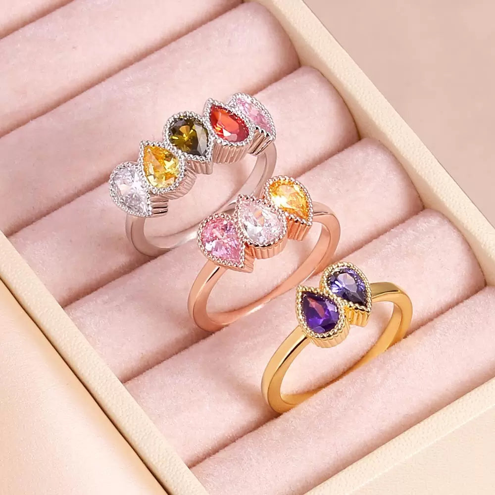 ARYEL | Personalized 1-5 Birthstones Ring
