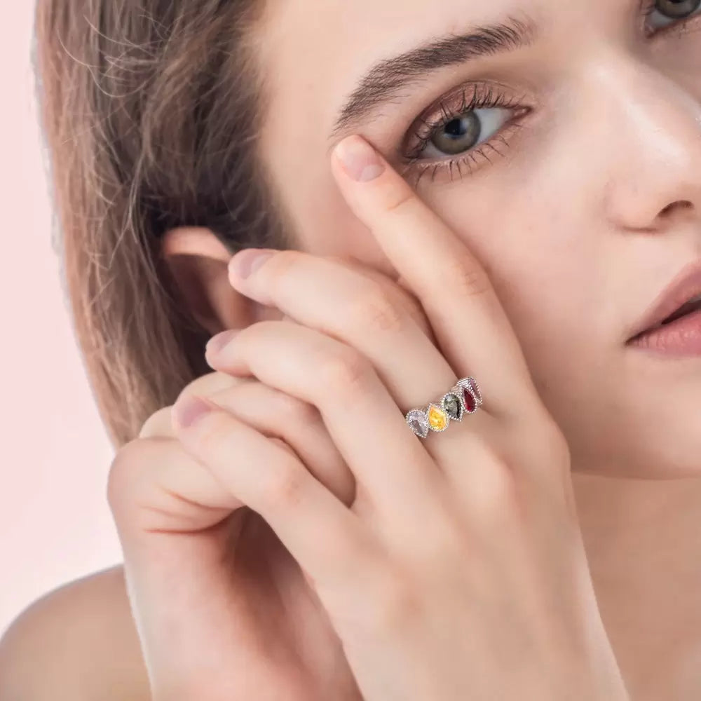 ARYEL | Personalized 1-5 Birthstones Ring