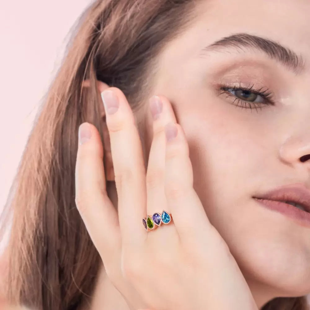 ARYEL | Personalized 1-5 Birthstones Ring