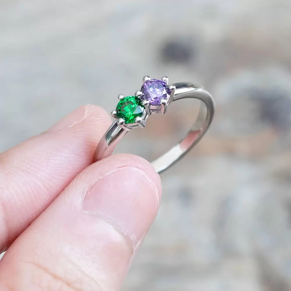 AMOR | Personalized Elegant Ring with 1-6 Birthstone