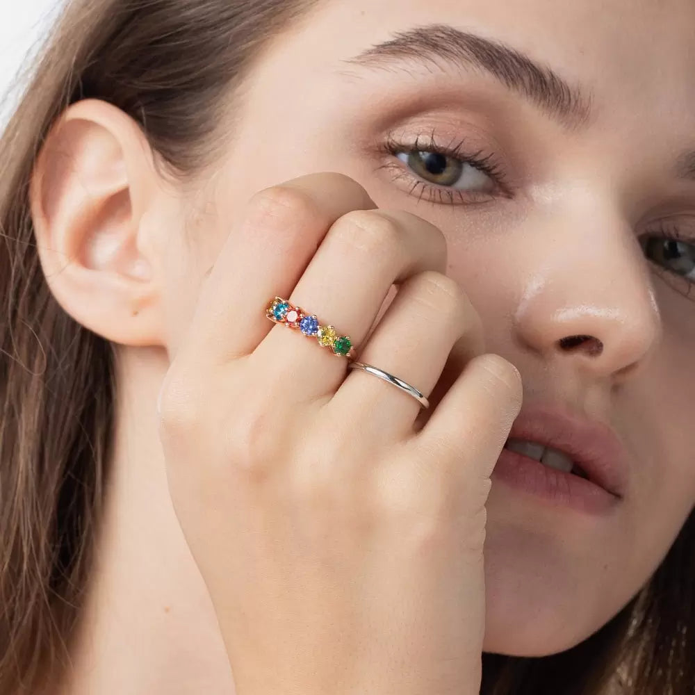 AMOR | Personalized Elegant Ring with 1-6 Birthstone