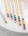 CELINE | Aangepaste 1-10 Verticale Geboortesteen Ketting