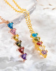 CELINE | Aangepaste 1-10 Verticale Geboortesteen Ketting