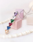 CELINE | Aangepaste 1-10 Verticale Geboortesteen Ketting