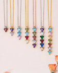 CELINE | Aangepaste 1-10 Verticale Geboortesteen Ketting