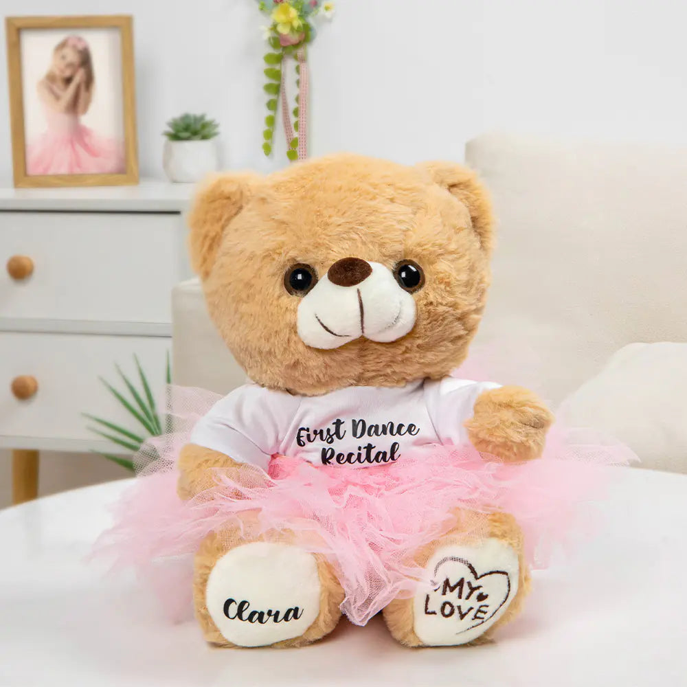 MIJN BALLERINA POP BEER | Aangepast Danseres Ballarina Shirt Tutu Pop Beer, Gepersonaliseerd Naam Meisje Aandenken