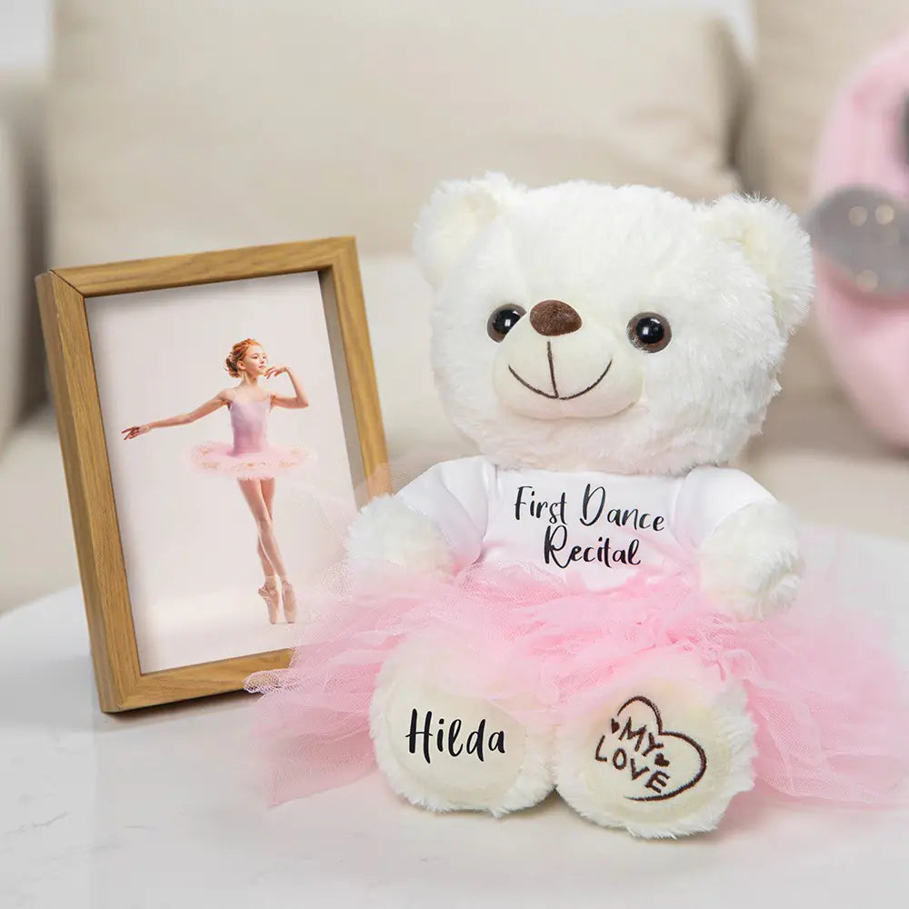 MIJN BALLERINA POP BEER | Aangepast Danseres Ballarina Shirt Tutu Pop Beer, Gepersonaliseerd Naam Meisje Aandenken