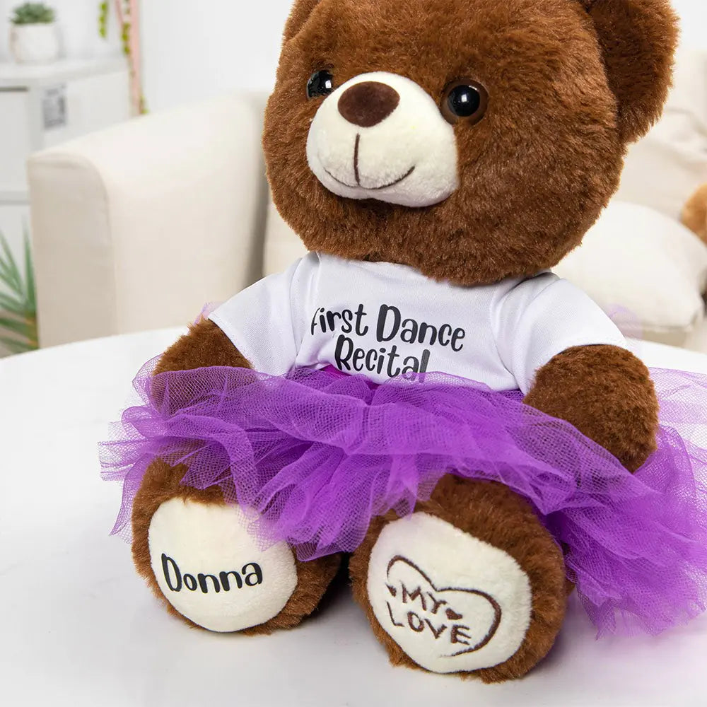 MIJN BALLERINA POP BEER | Aangepast Danseres Ballarina Shirt Tutu Pop Beer, Gepersonaliseerd Naam Meisje Aandenken