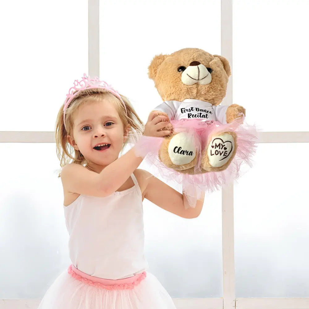 MIJN BALLERINA POP BEER | Aangepast Danseres Ballarina Shirt Tutu Pop Beer, Gepersonaliseerd Naam Meisje Aandenken