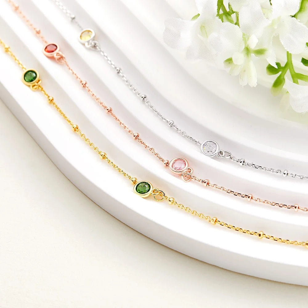 MARBELLA | Personalized 3-6 Birthstone Waist Chain Belly Necklace