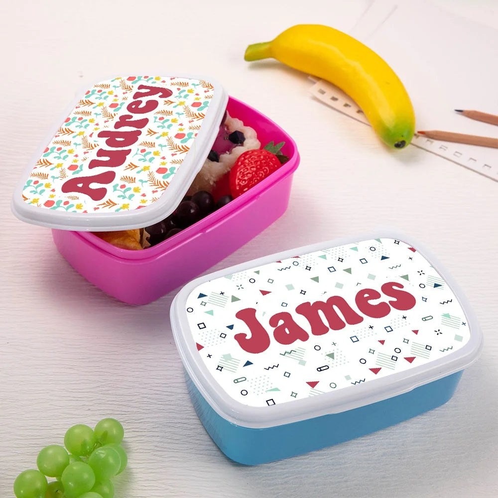 MY CARTOON LUNCH BOX | Personalized Name Animal Plant Cartoon Lunch Box, PVC Eco-Friendly Children's Snack Boxes