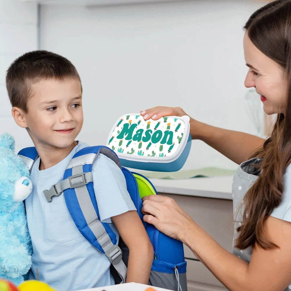 MY CARTOON LUNCH BOX | Personalized Name Animal Plant Cartoon Lunch Box, PVC Eco-Friendly Children's Snack Boxes