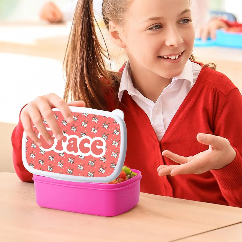 MY CARTOON LUNCH BOX | Personalized Name Animal Plant Cartoon Lunch Box, PVC Eco-Friendly Children's Snack Boxes