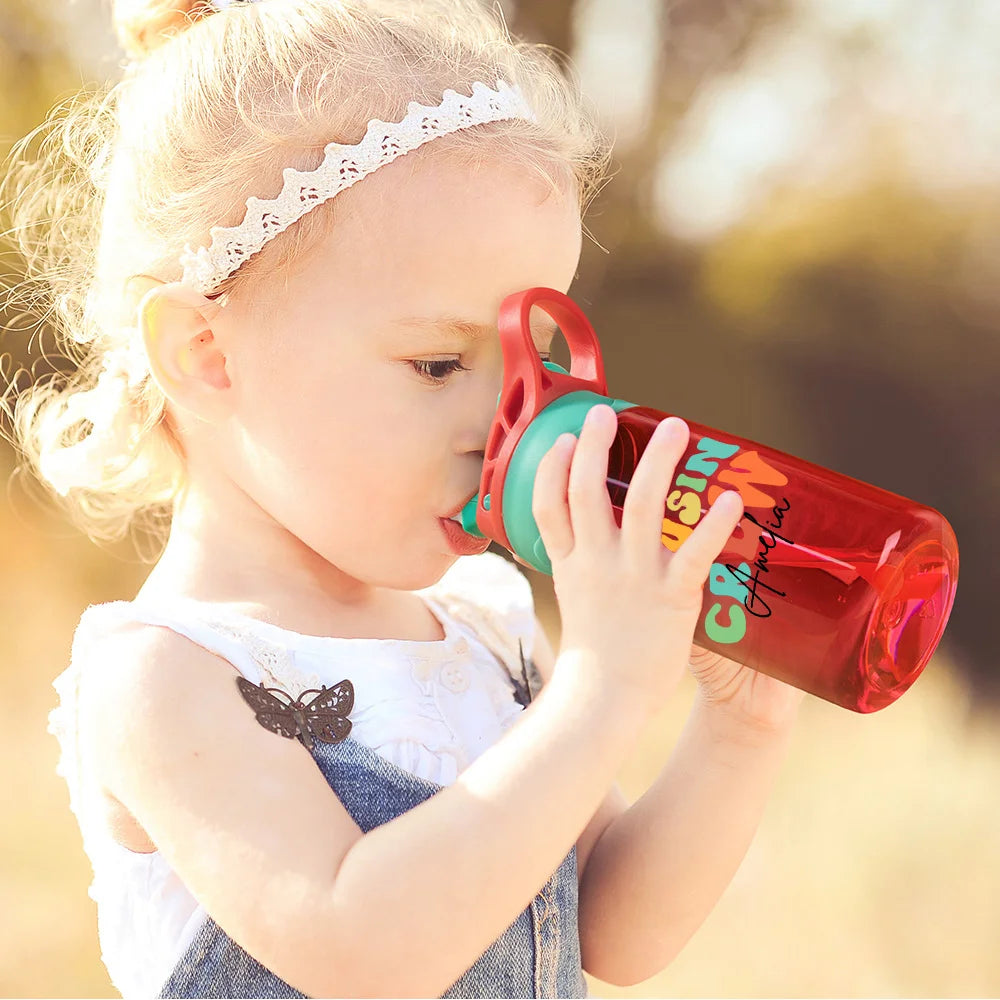 COUSIN CREW WATER BOTTLE | Custom Name Cousin Crew Kids Water Bottle, Perfect for Family Outings