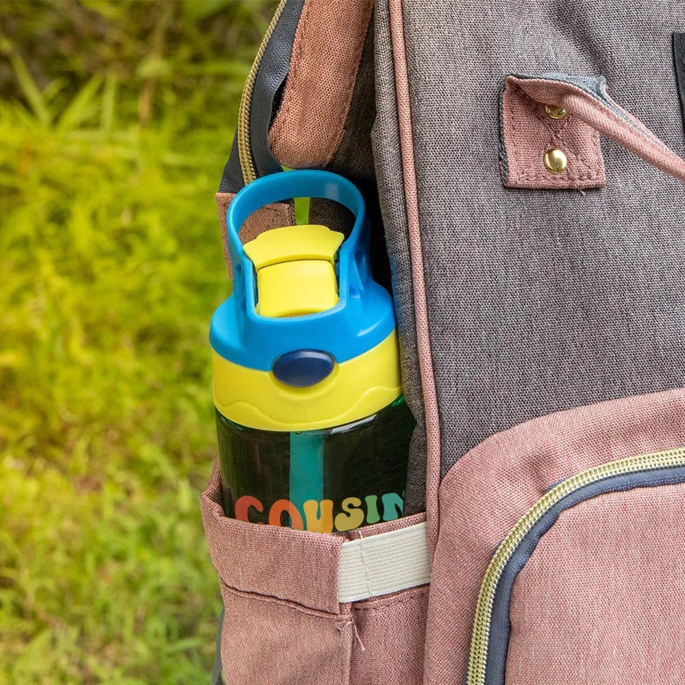 COUSIN CREW WATER BOTTLE | Custom Name Cousin Crew Kids Water Bottle, Perfect for Family Outings