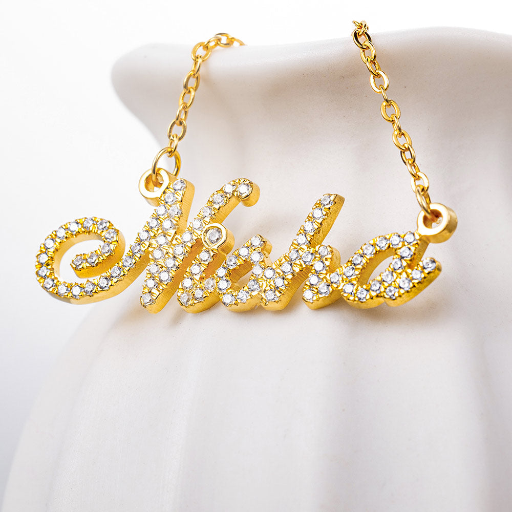 GLANZENDE CARRIE NAAM | Volledige geboortesteen Carrie naamketting