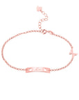 BUTTERFLY SIGN | Personalized Name Bar Bracelet with Butterfly in Silver (Upload Picture)