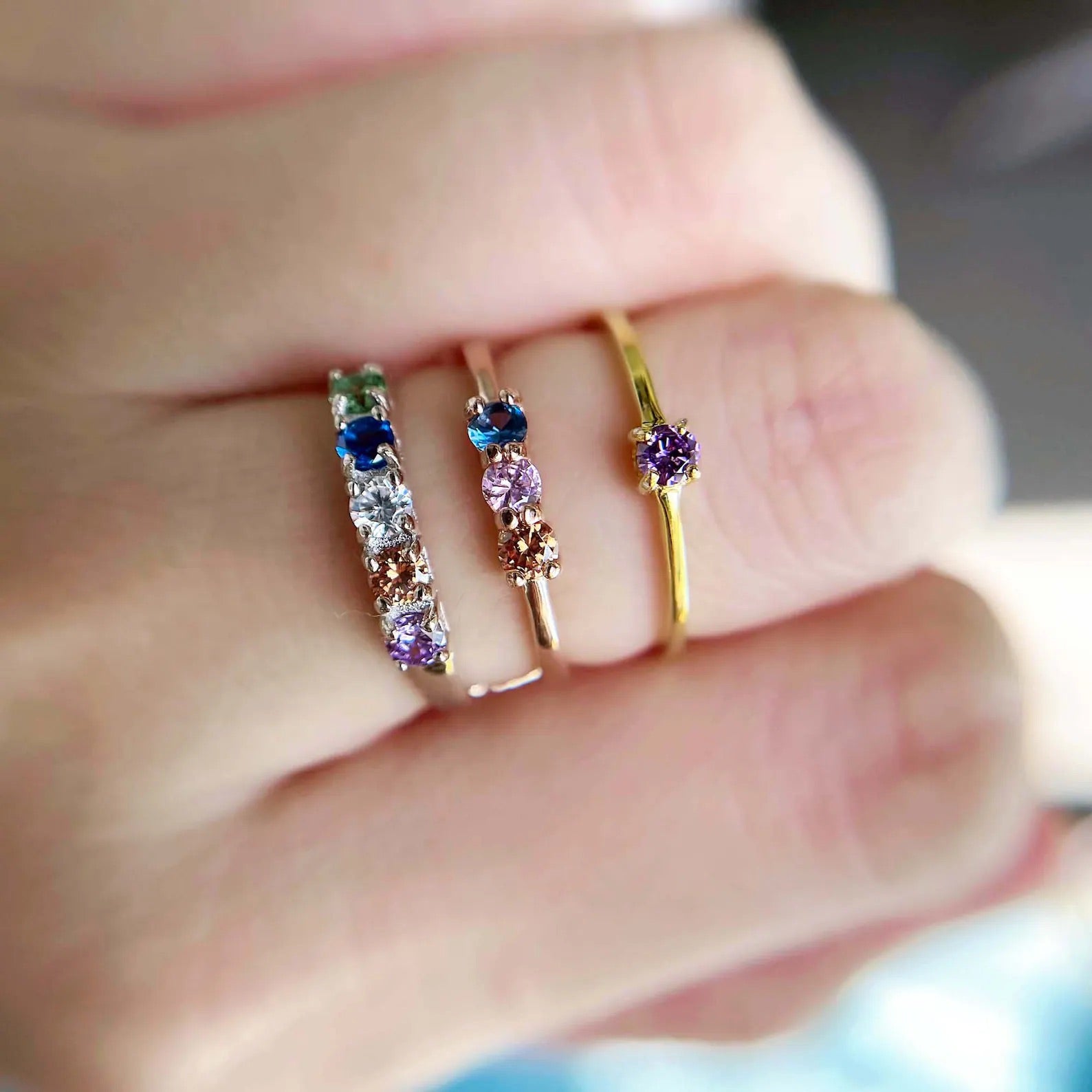 AMOR | Personalized Elegant Ring with 1-6 Birthstone