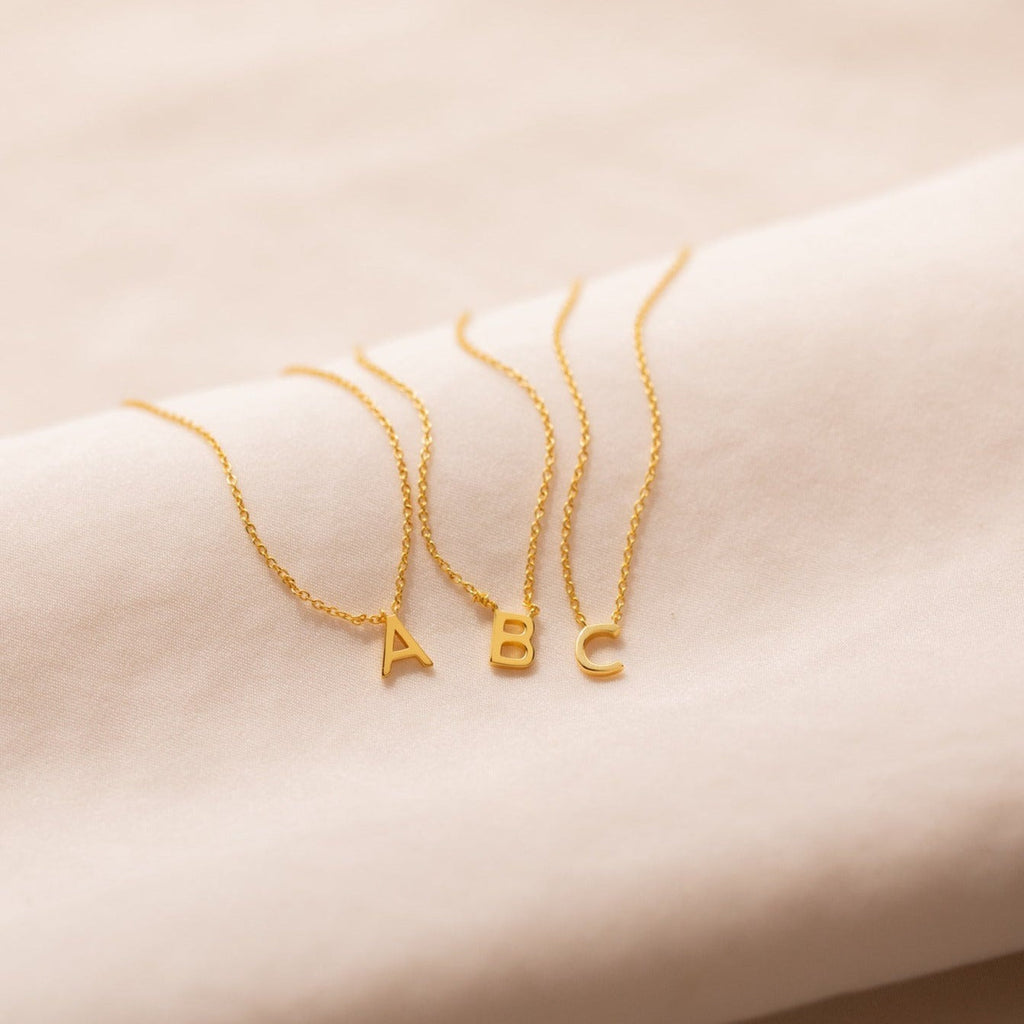 INITIAL NECKLACE | Initial letter sterling silver 925 necklace
