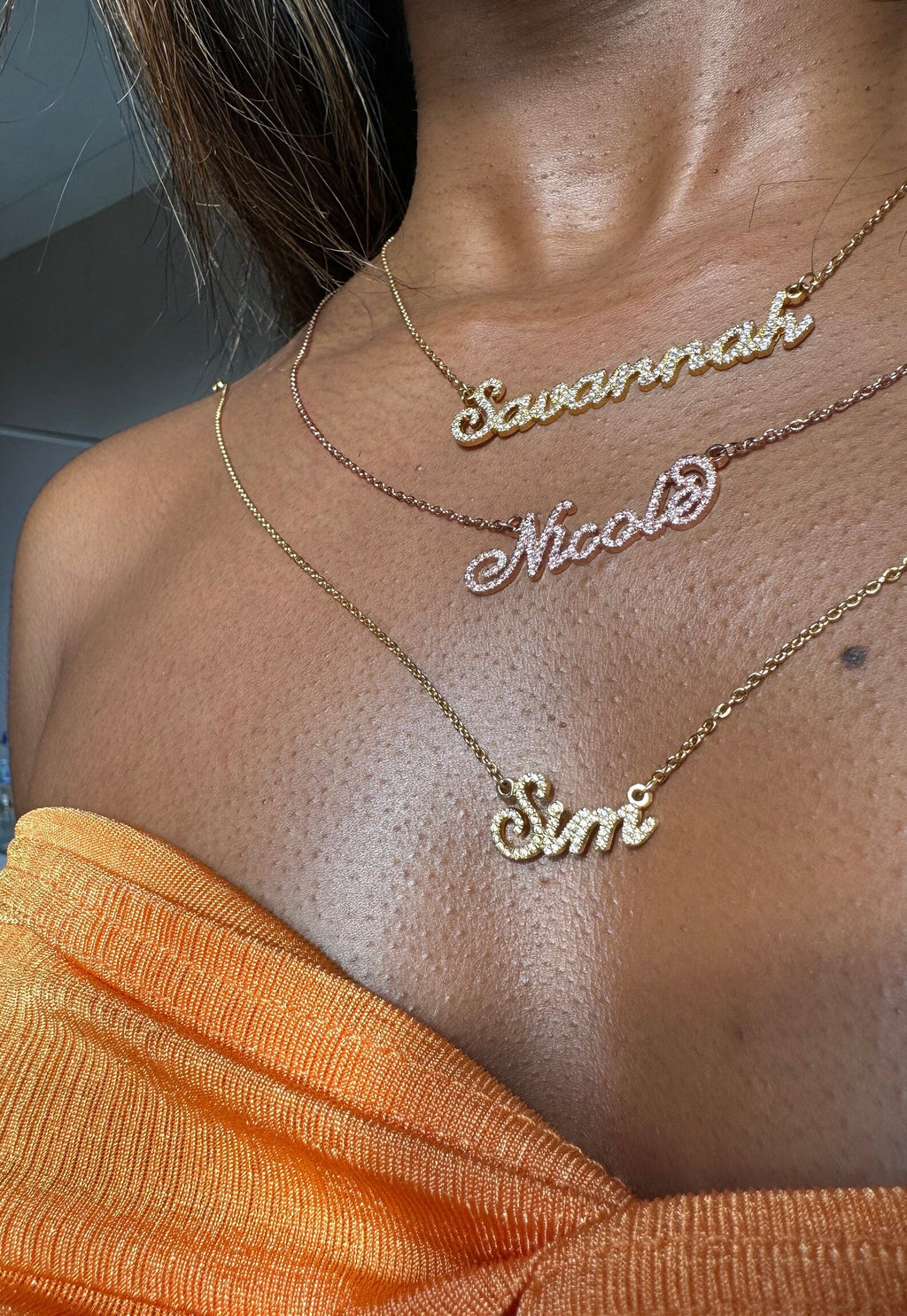 GLANZENDE CARRIE NAAM | Volledige geboortesteen Carrie naamketting
