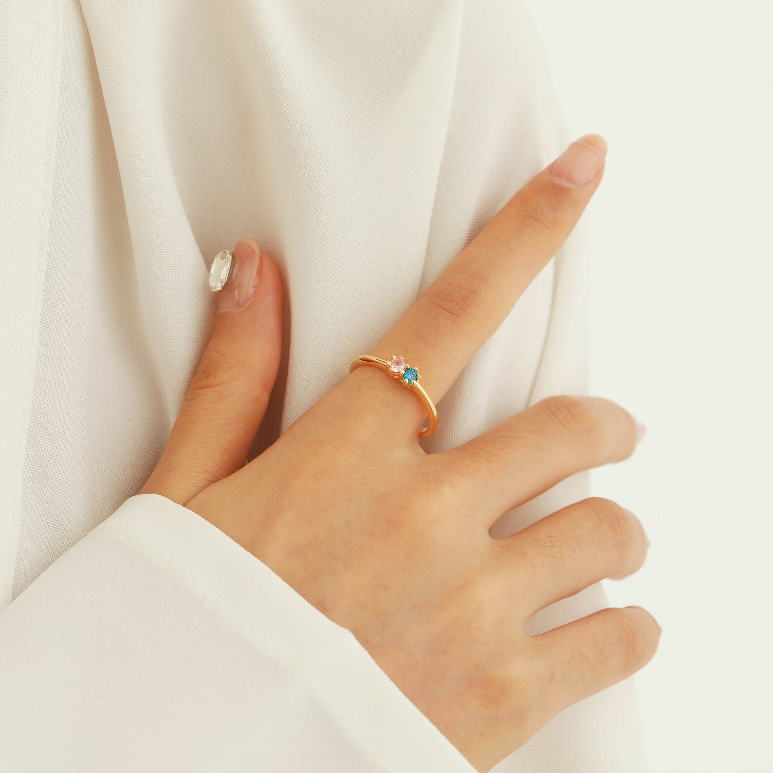 AMOR | Personalized Elegant Ring with 1-6 Birthstone