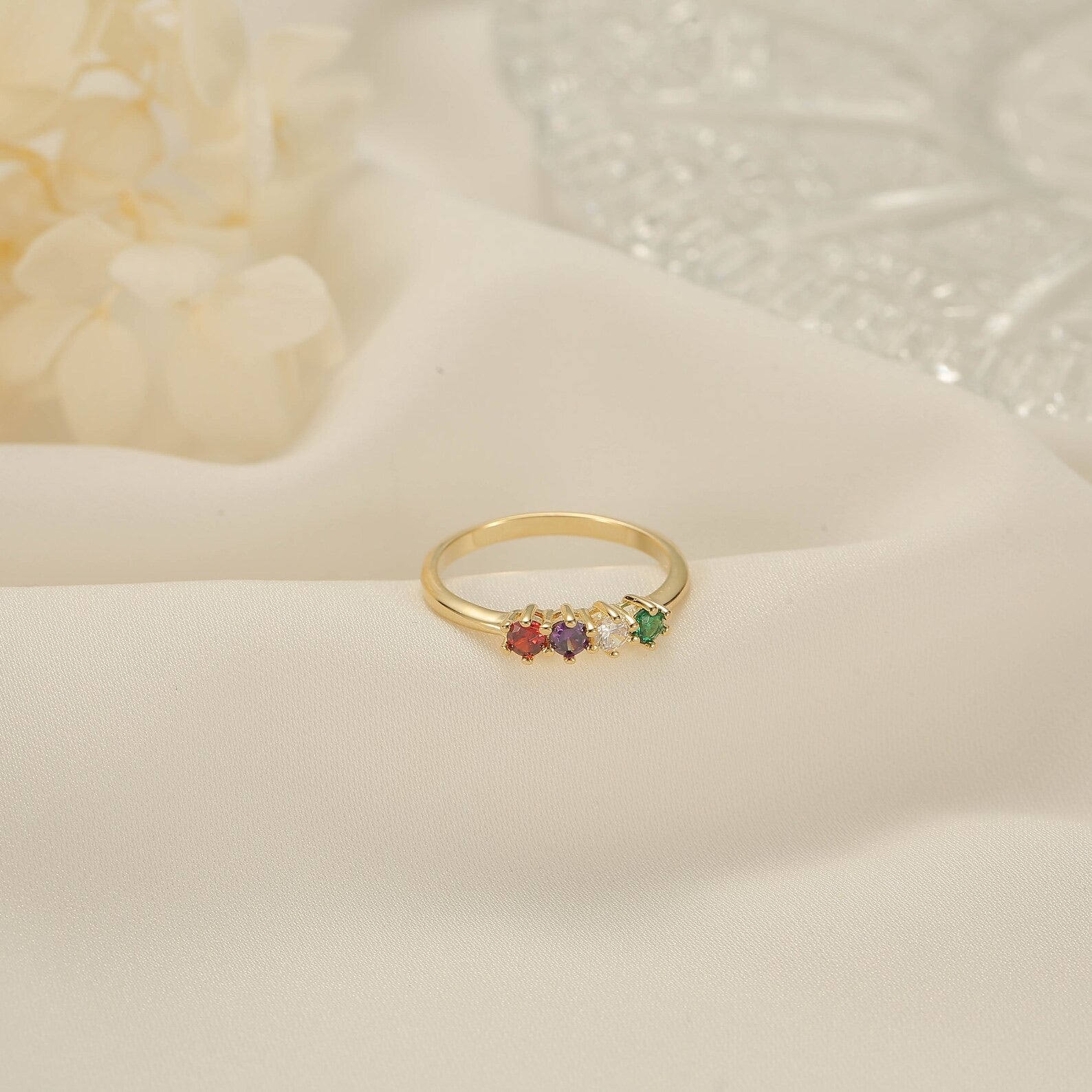 AMOR | Personalized Elegant Ring with 1-6 Birthstone