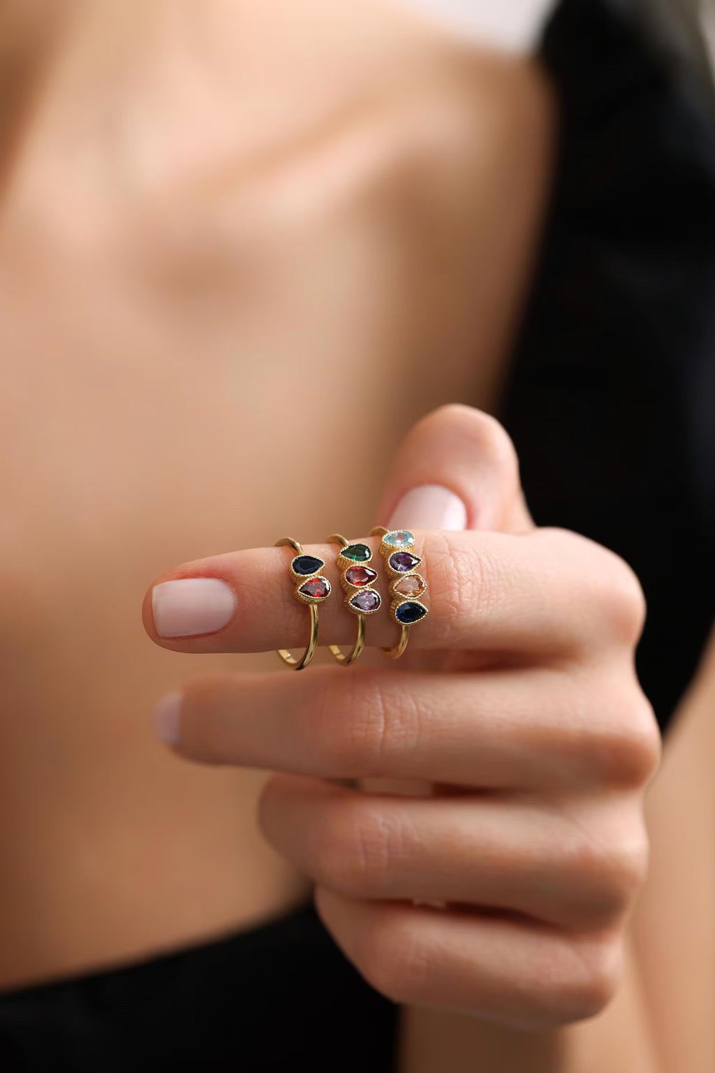ARYEL | Personalized 1-5 Birthstones Ring