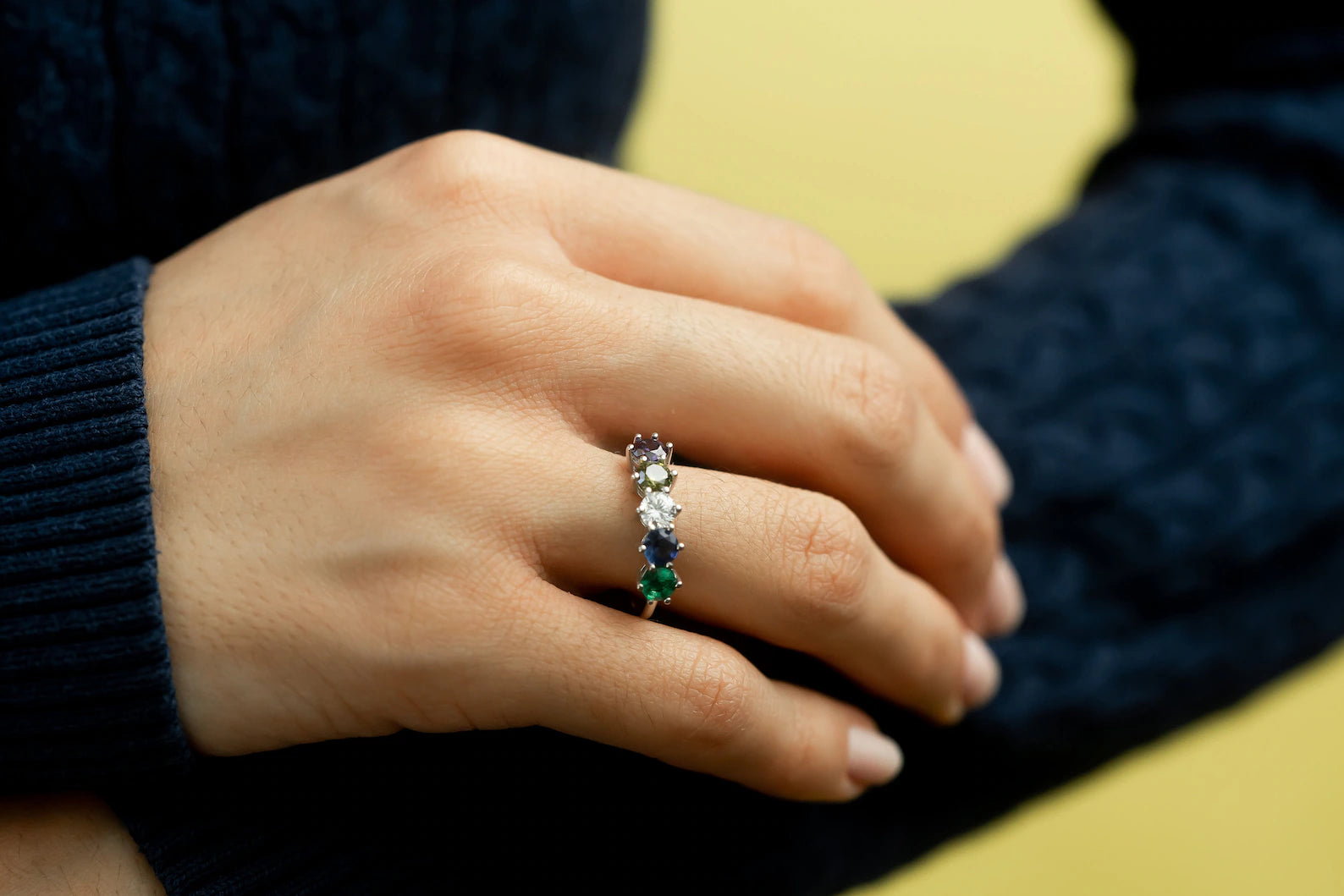 AMOR | Personalized Elegant Ring with 1-6 Birthstone