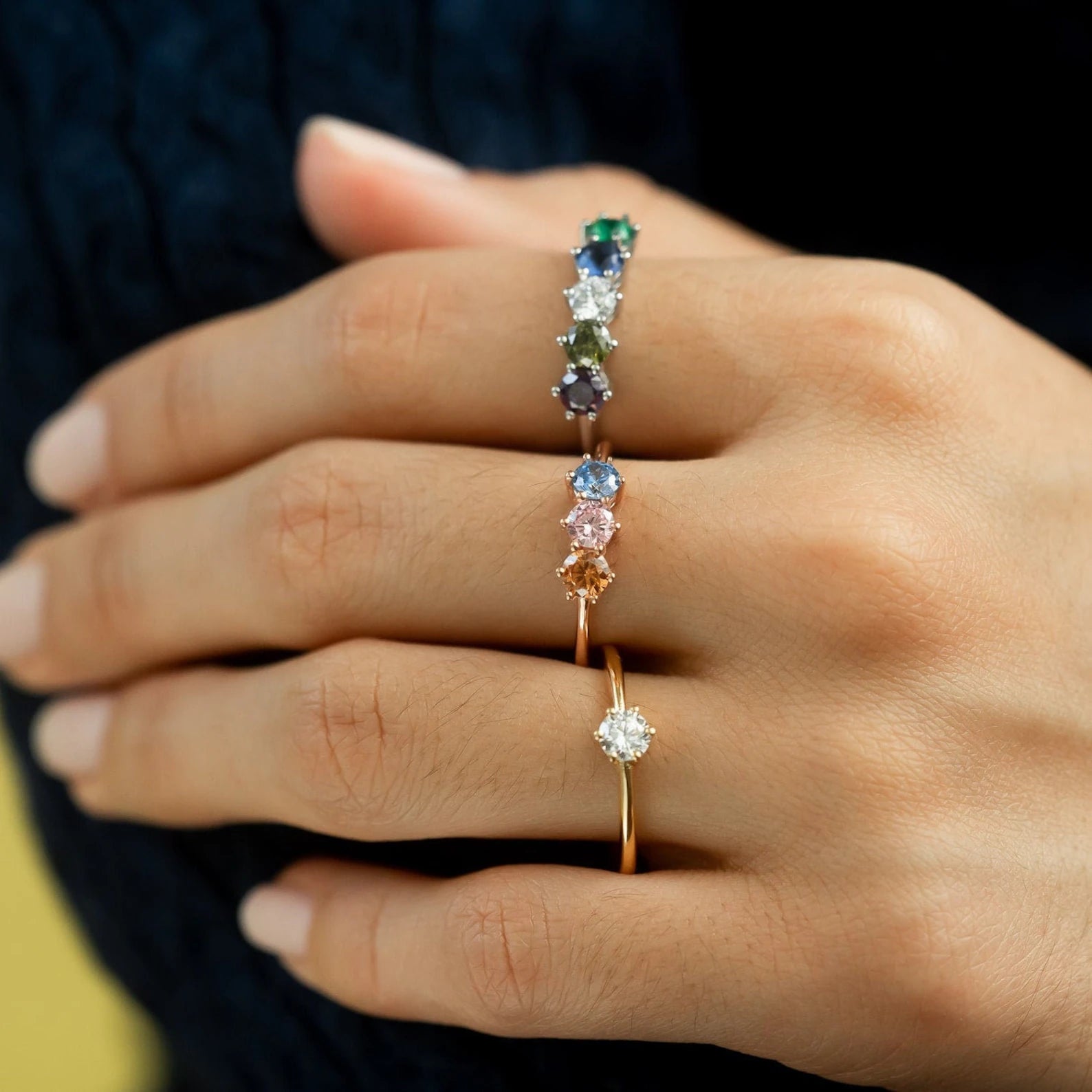 AMOR | Personalized Elegant Ring with 1-6 Birthstone